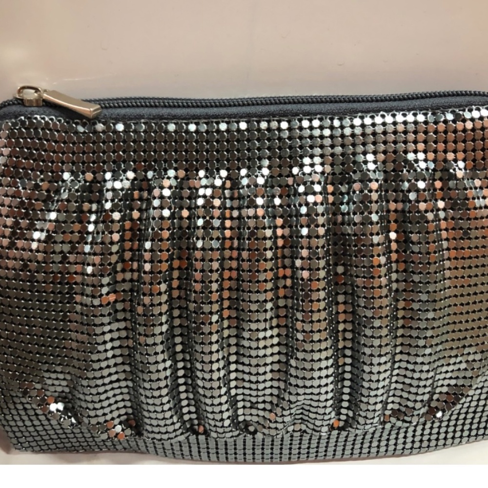 NEW!!! Classic Laila Rowe Chic Silver Metal Clutch